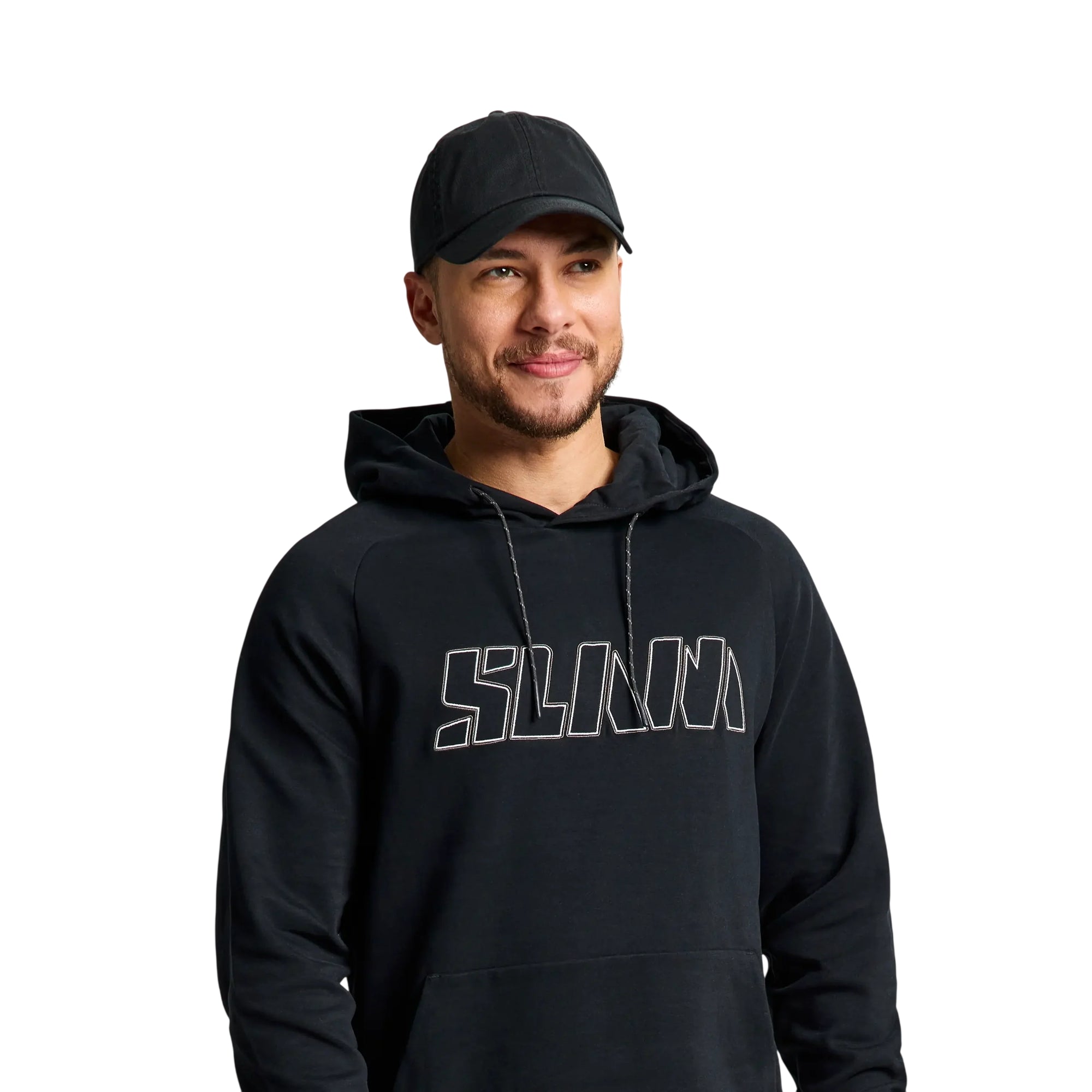 Cappello Uomo Nero, in twill di cotone, con cordino