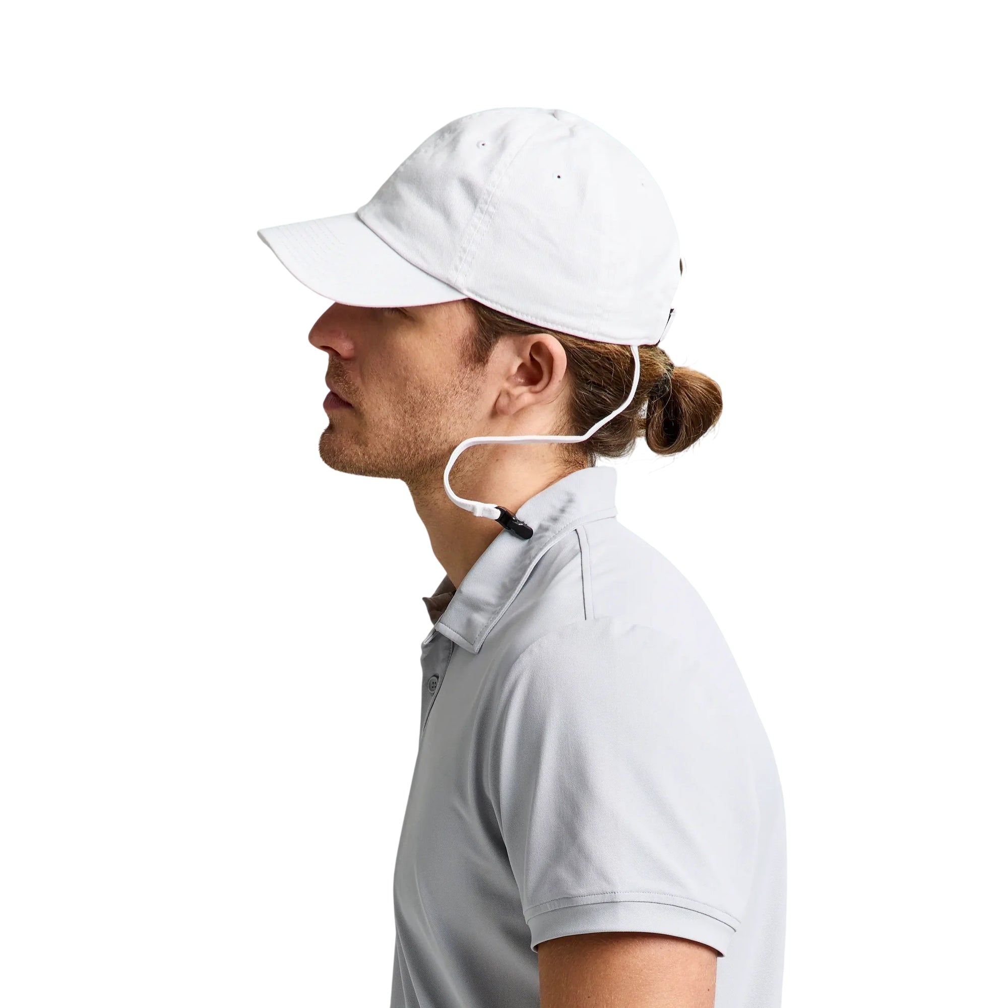 Cappello Uomo Bianco, in twill di cotone, con cordin