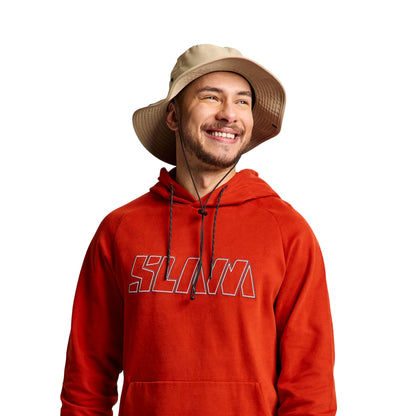 Cappello Uomo Brimmed Beige, idrorepellente, con cordino