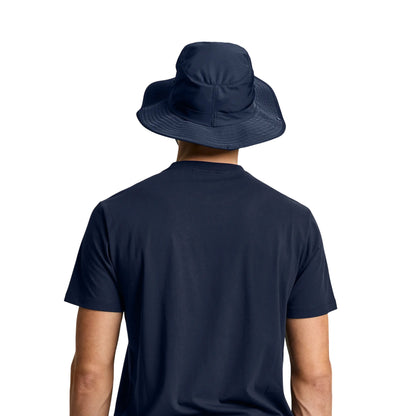 Cappello Uomo Brimmed Blu, idrorepellente, con cordino