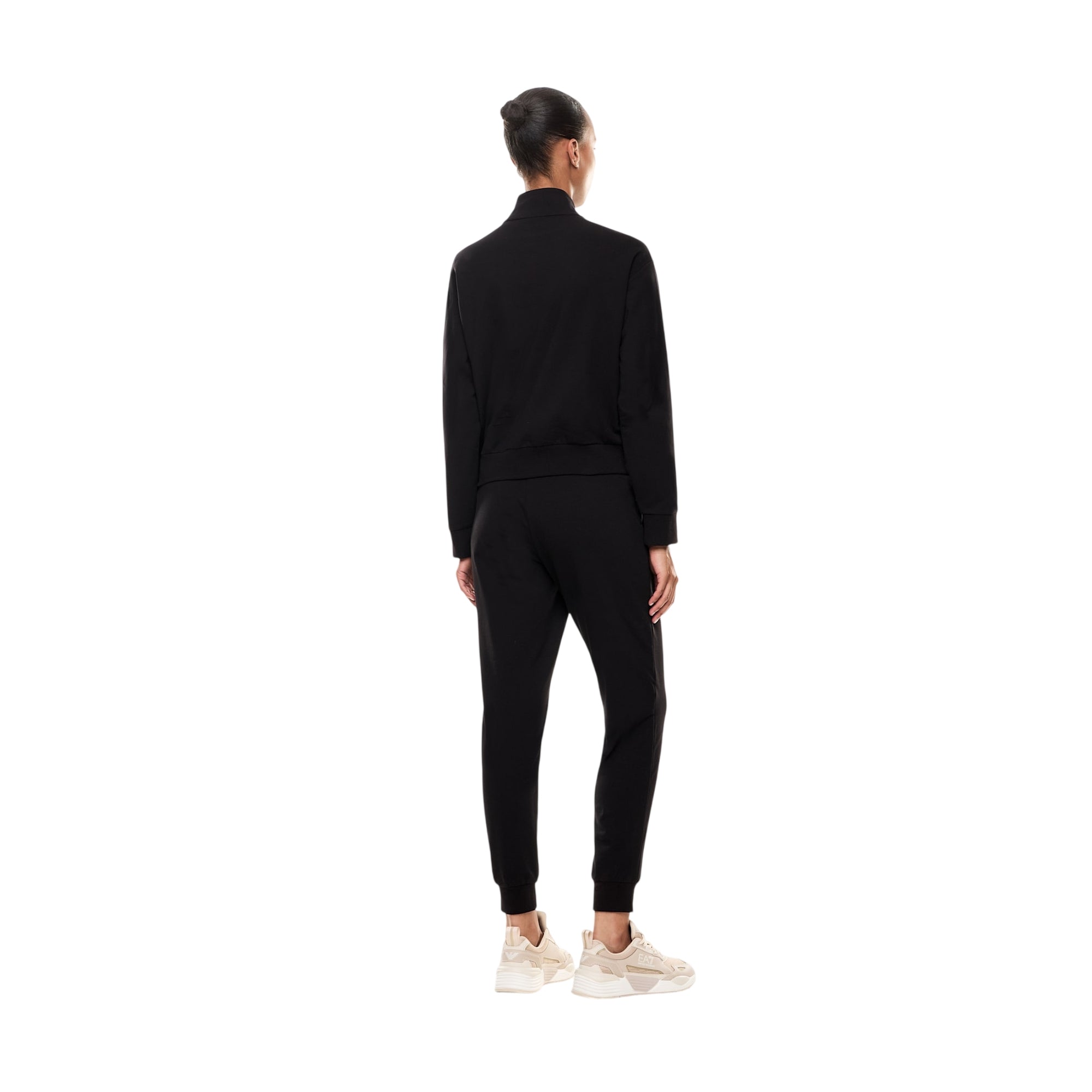 Tuta Uomo Nera, con elastico sul fondo e full zip