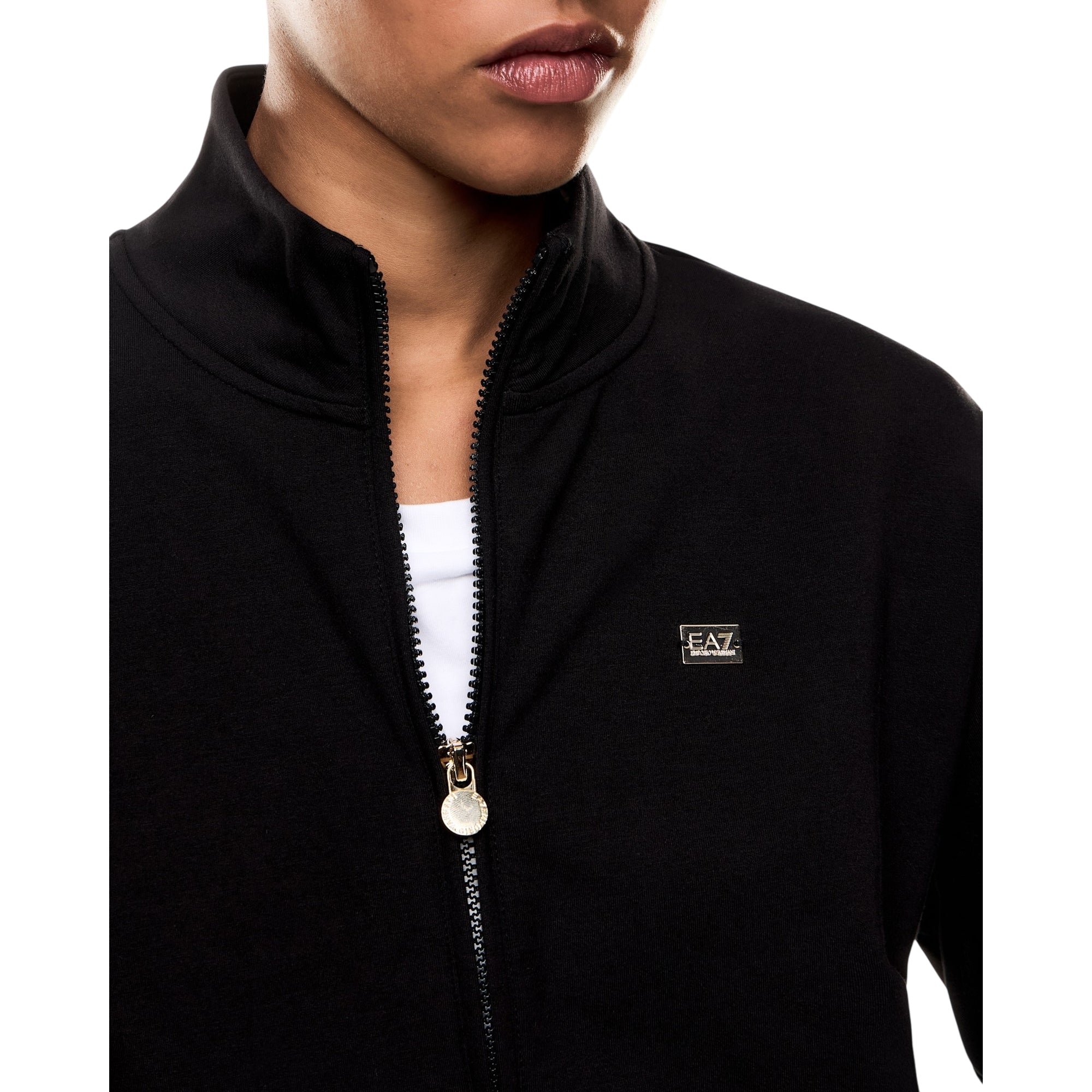 Tuta Uomo Nera, con elastico sul fondo e full zip