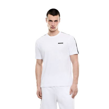 T-shirt Uomo sportiva, girocollo, con logo tape