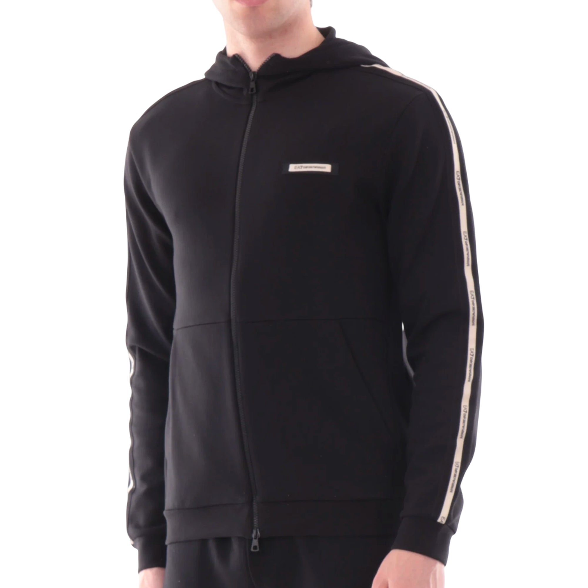 Felpa Uomo full zip, con dettaglio logo sulle spalle
