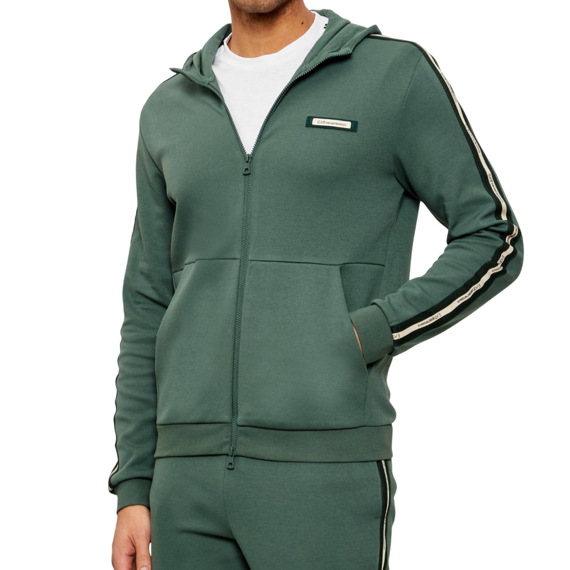 Felpa Uomo, Logo Series, con chiusura full zip e cappuccio
