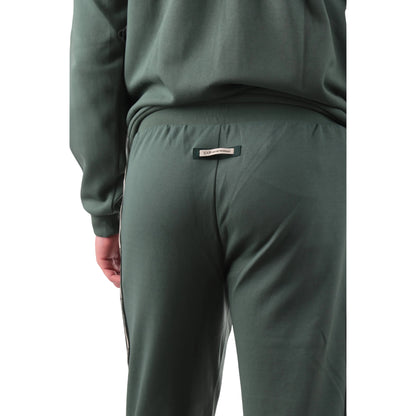 Pantalone Uomo misto cotone Verde, Logo Serires, con coulisse