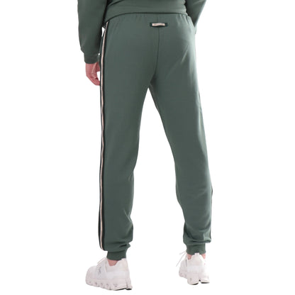 Pantalone Uomo misto cotone Verde, Logo Serires, con coulisse