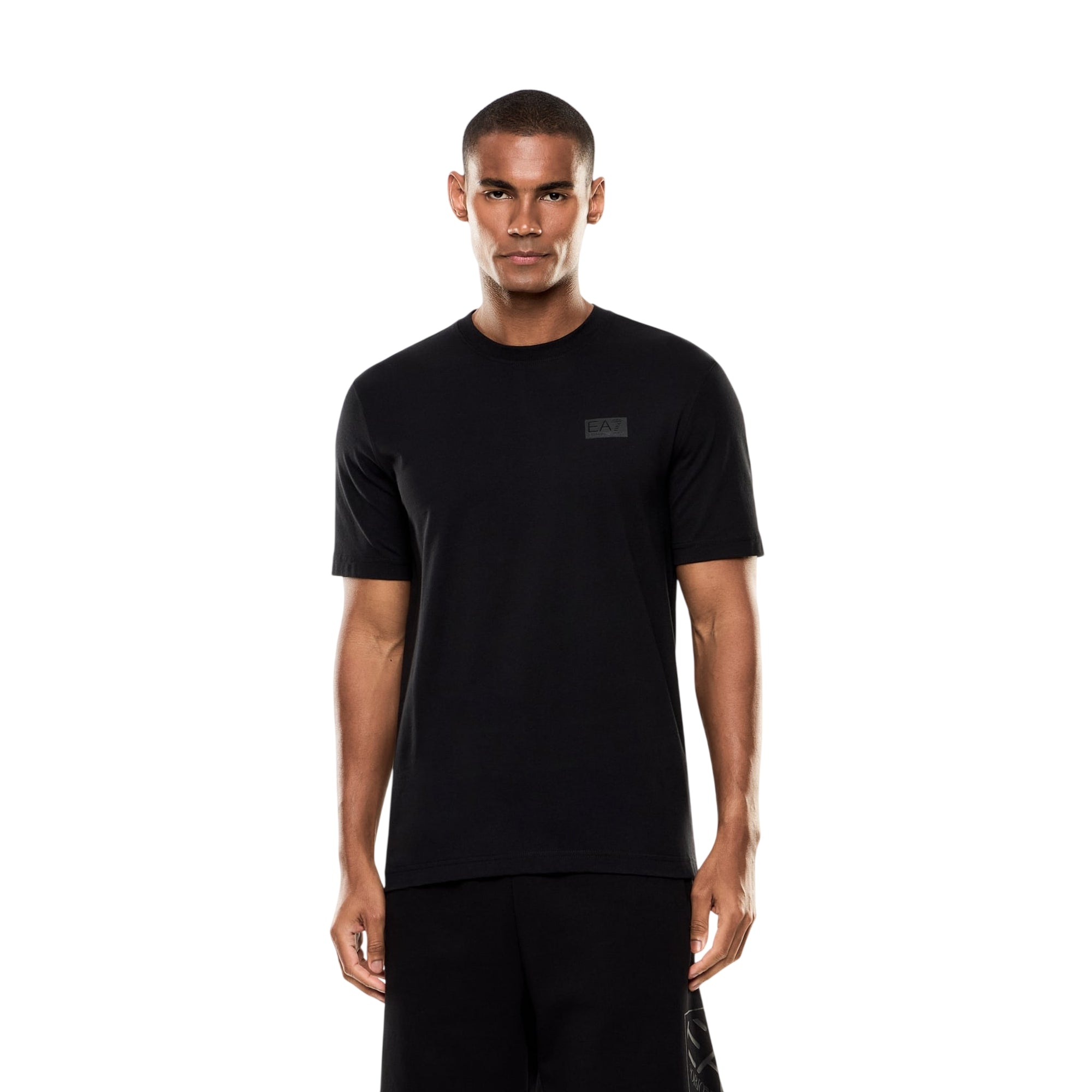 T-shirt Uomo Nera, con maxi stampa in tono colore sulla schiena