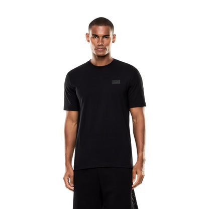 T-shirt Uomo Nera, con maxi stampa in tono colore sulla schiena