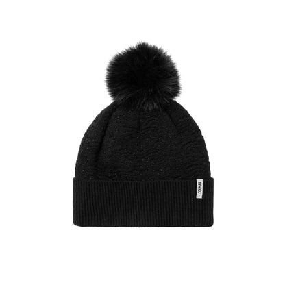 Cappello Donna Sparkly con pompon Nero