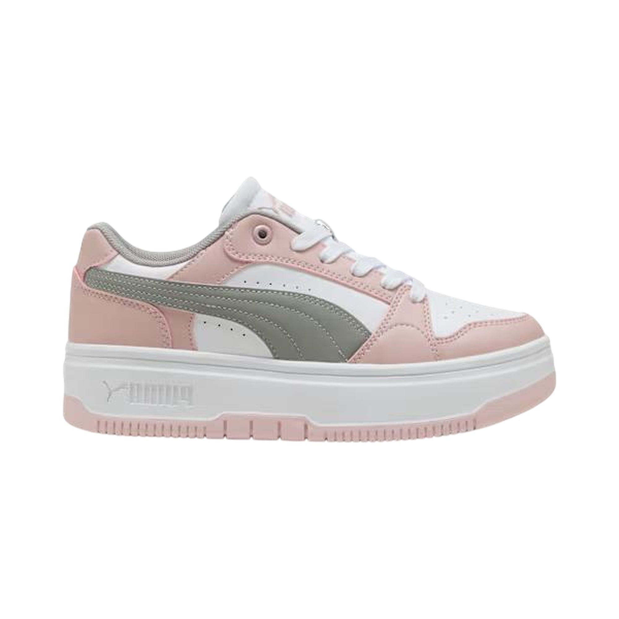 Sneakers Donna Rebound Femme Low Rosa con inserto iconico Grigio laterale