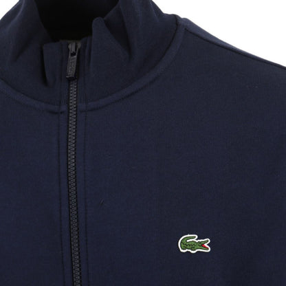 Felpa Uomo tinta unita con zip Blu dettaglio