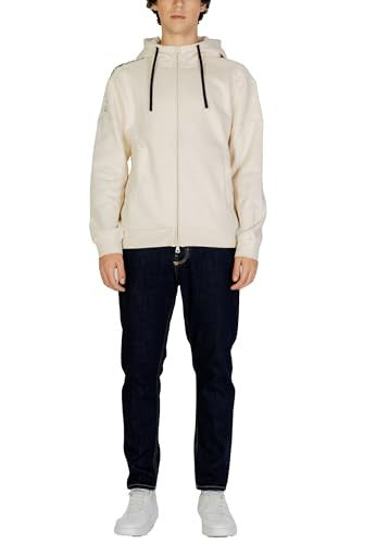 EA7 Felpa Uomo con Cappuccio e Zip Beige