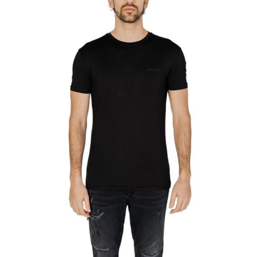 Antony Morato T-Shirt Uomo Super Slim Fit Blu Girocollo Manica Corta 100% Cotone