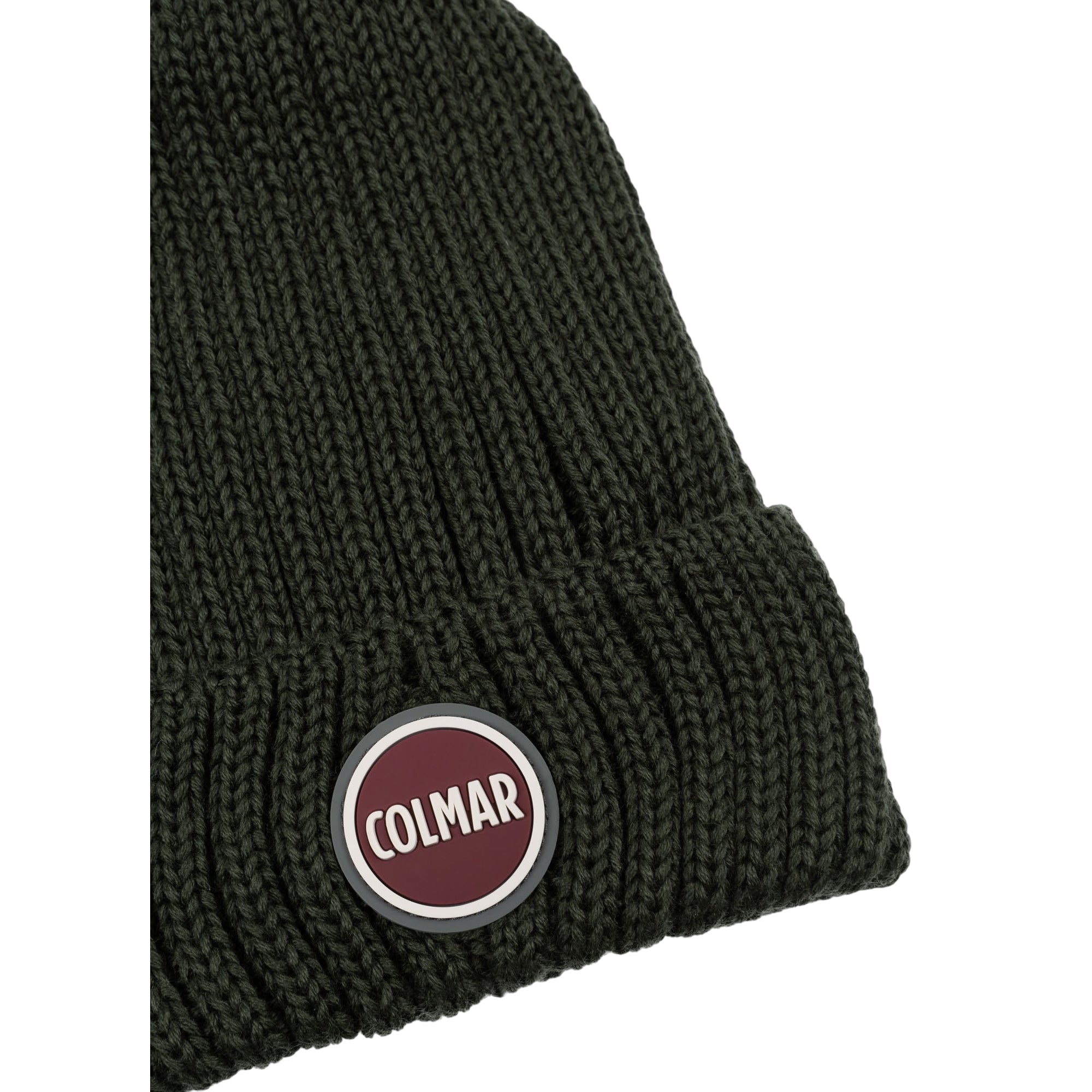 Cappello Unisex in misto lana, lavorato a costine, con logo applicato