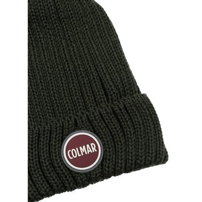 Cappello Unisex in misto lana, lavorato a costine, con logo applicato
