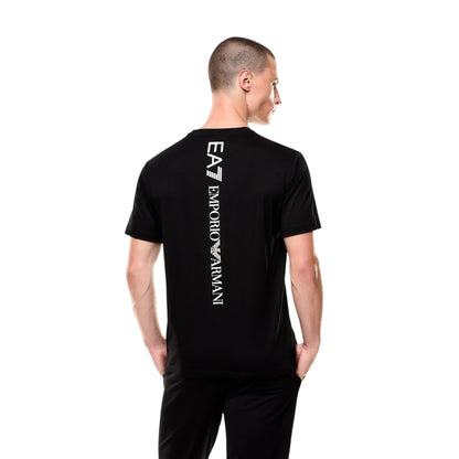 T-shirt Uomo in jersey, Nera, con stampa logo series