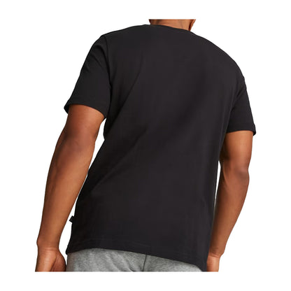 PUMA T-Shirt Uomo Essentials con Logo Nero