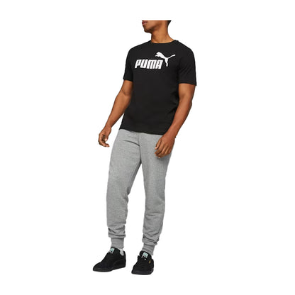 PUMA T-Shirt Uomo Essentials con Logo Nero