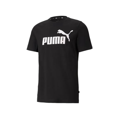 PUMA T-Shirt Uomo Essentials con Logo Nero