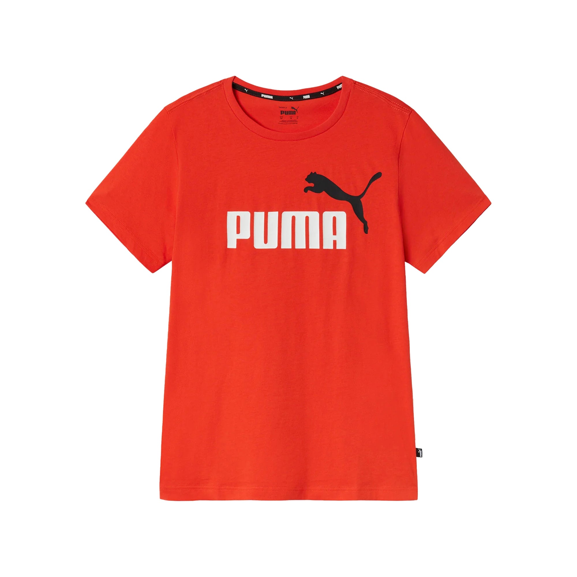 PUMA T-shirt Uomo con logo bicolore Essentials+ Rosso