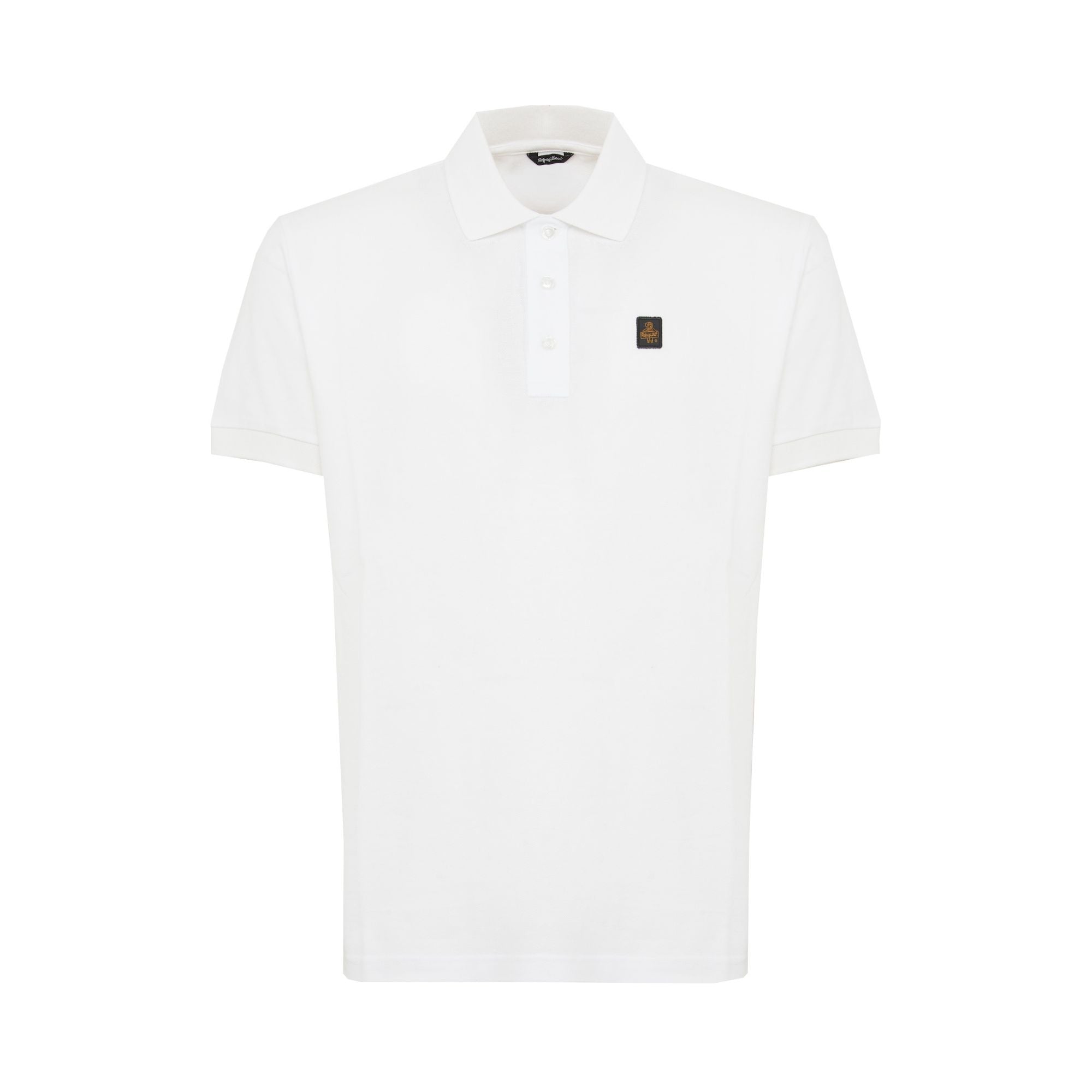 Polo Uomo Kurt in piquet di cotone Bianco, con patch logo sul petto