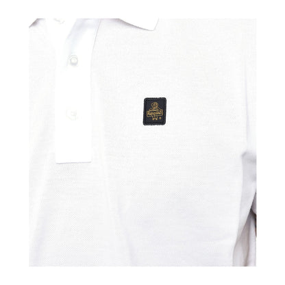 Polo Uomo Kurt in piquet di cotone Bianco, con patch logo sul petto