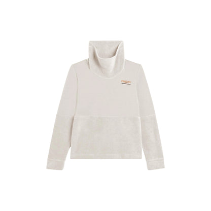 Felpa Donna a collo alto, con inserti in velluto e logo