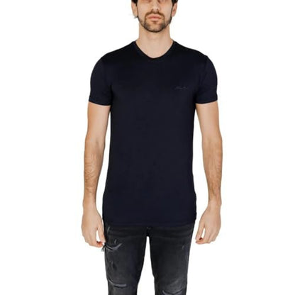 Antony Morato T-Shirt Uomo Super Slim Fit Blu Girocollo Manica Corta 100% Cotone