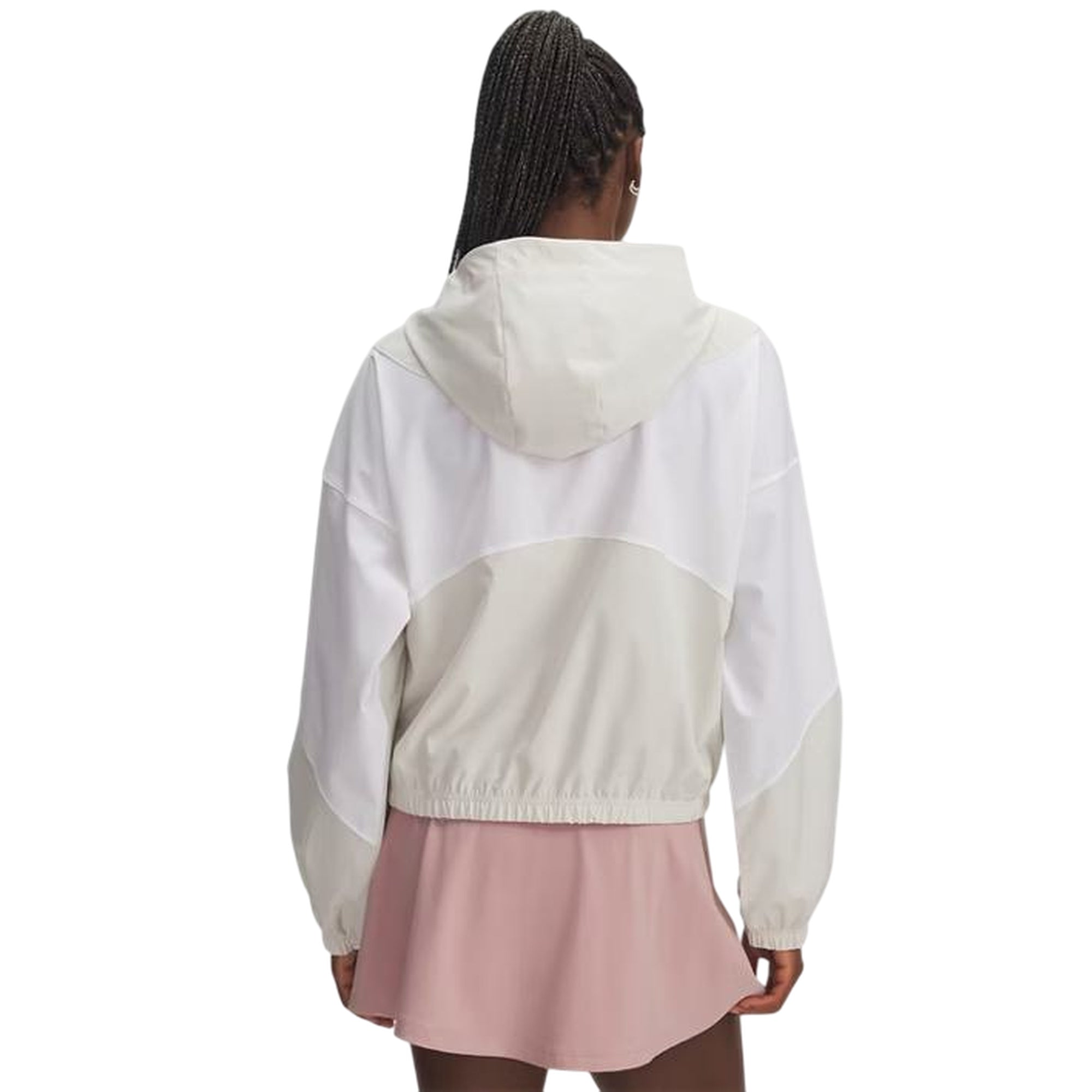 Giacca Donna Rival Woven Bianco modella retro