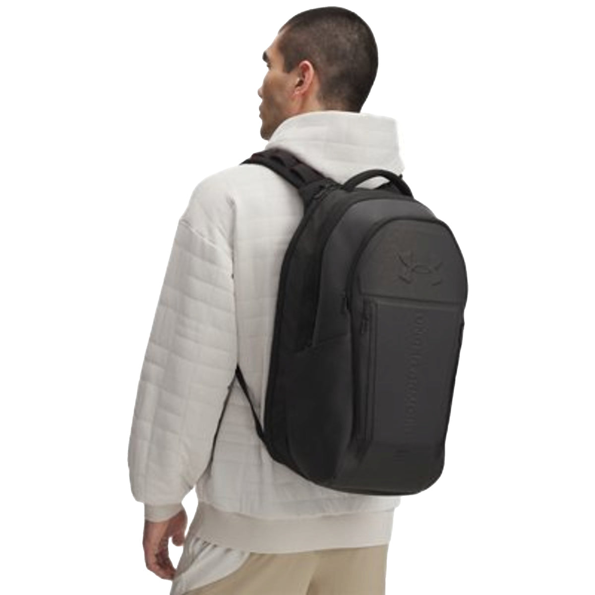 Zaino Unisex UA No Weigh Nero su modello