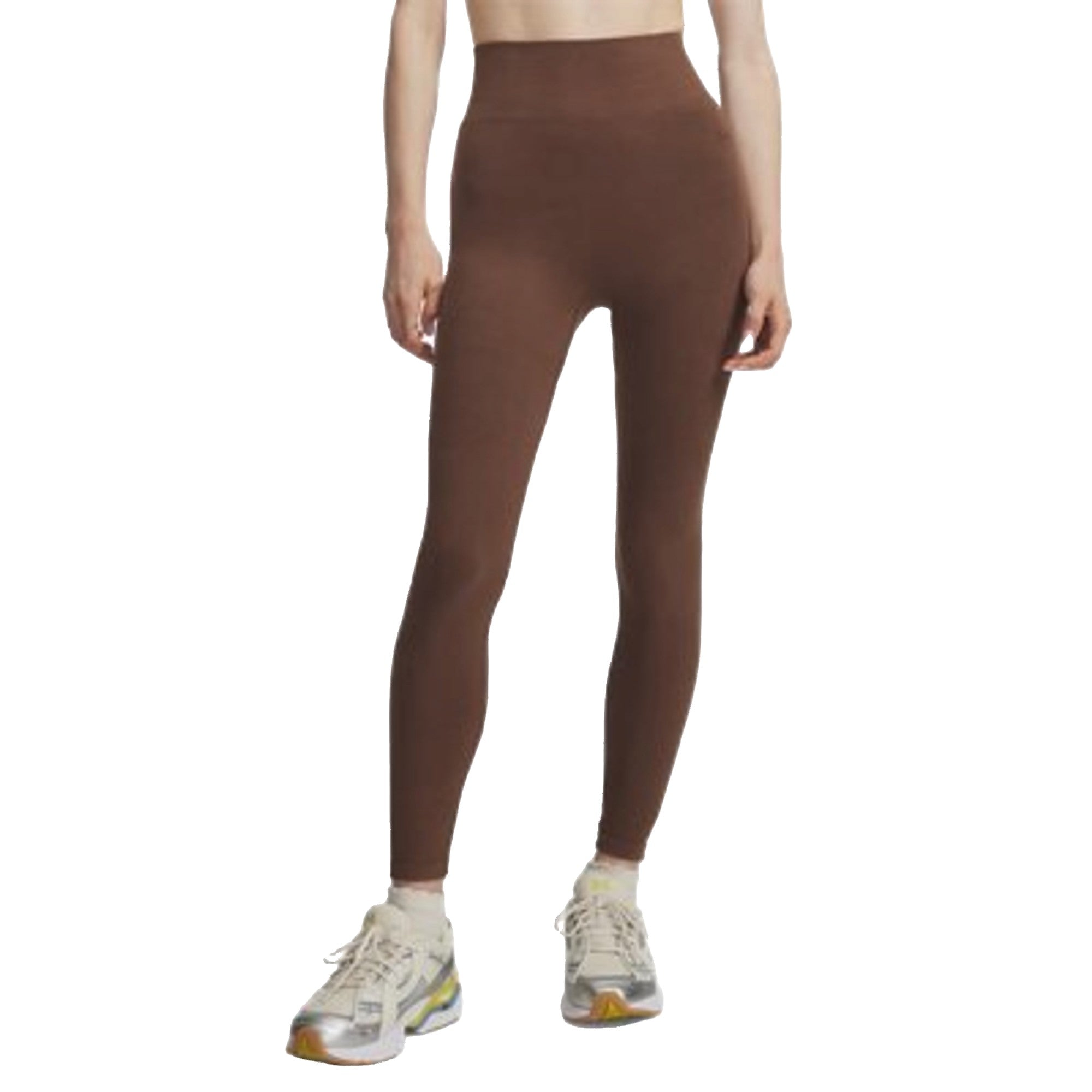 Leggings Donna Seamless Cotton Marrone