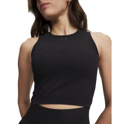 Canotta sportiva Donna con logo silicone Nero dettaglio