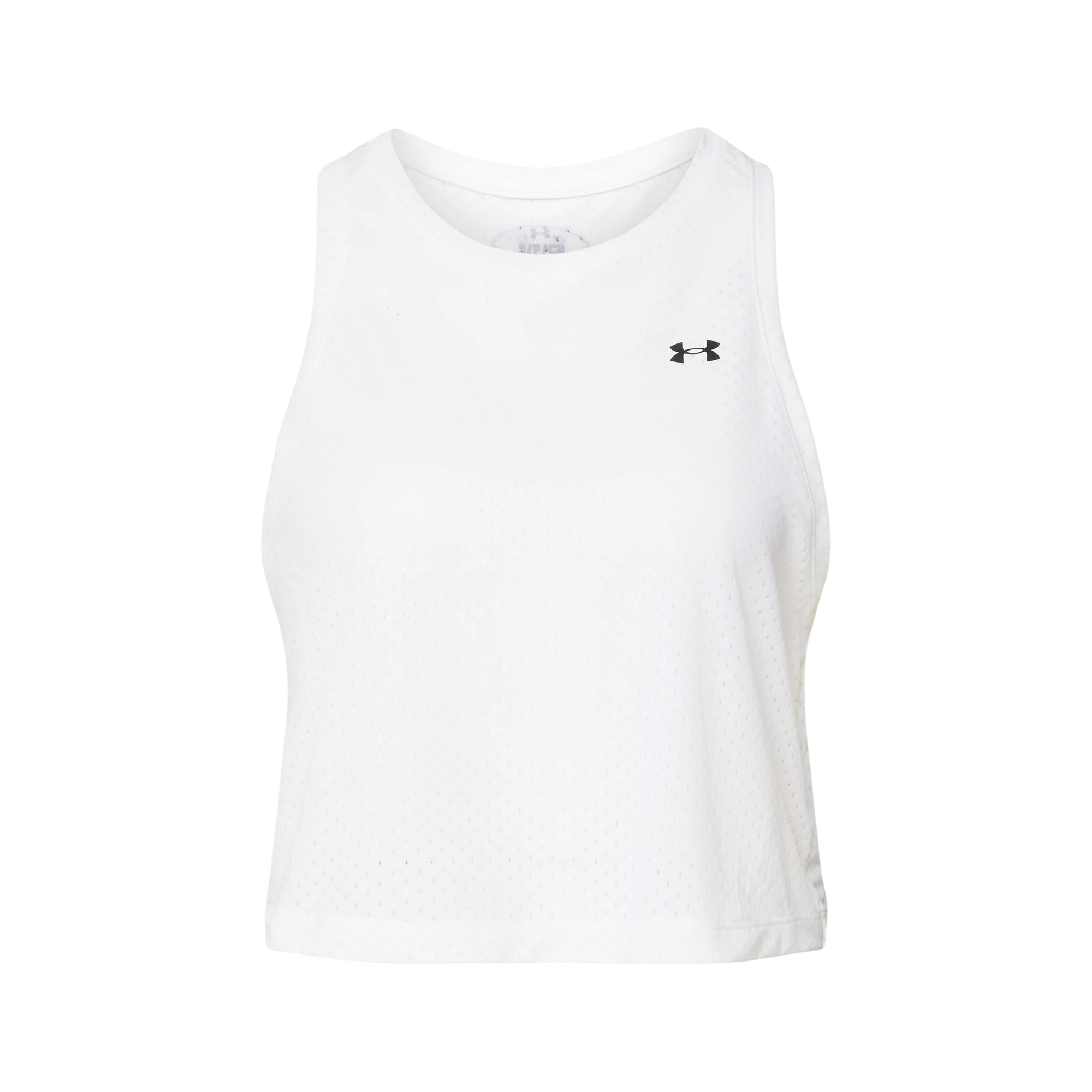 Top Donna traspirante, Bianco, con logo sul petto