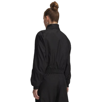 Giacca Donna UA Icon Woven Nero retro