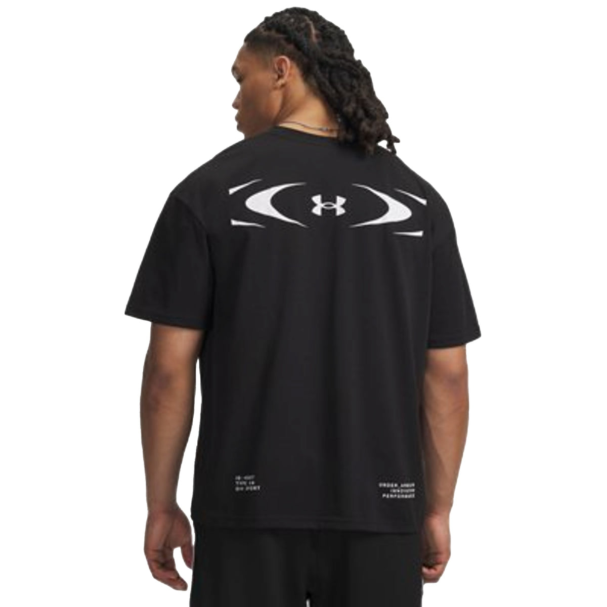 T-shirt Uomo con maxi logo retro, nero