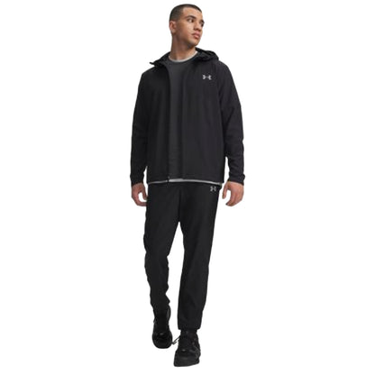 Pantalone Uomo Utility Woven Nero modello frontale intera