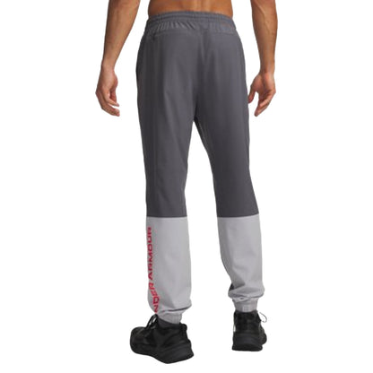 Pantalone Uomo Utility Woven Grigio, modello retro