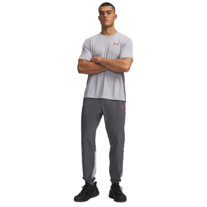 Pantalone Uomo Utility Woven Grigio, modello frontale intero
