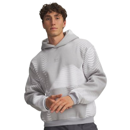 Felpa Uomo con Fleece Printed Grigio modello frontale