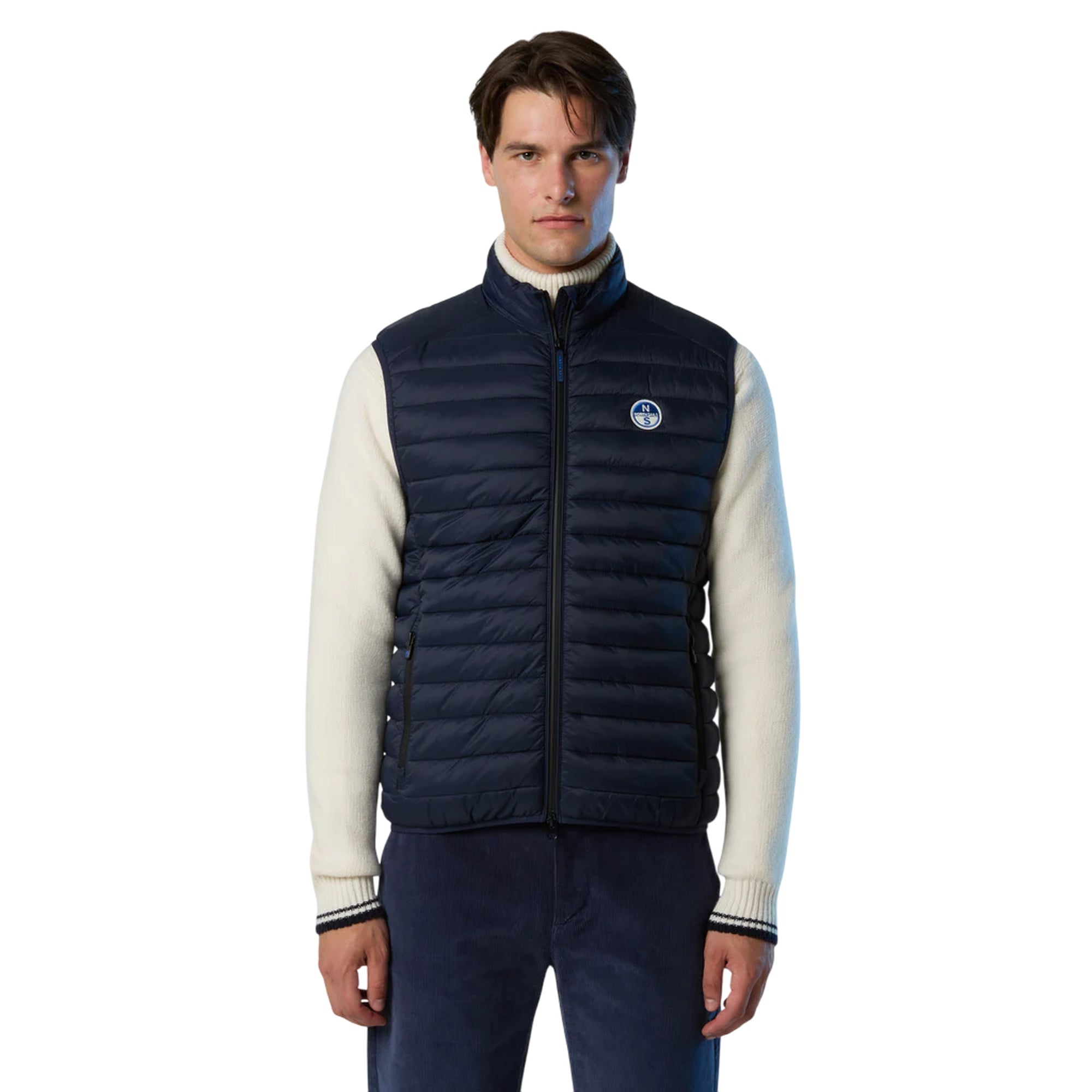 Gilet ultraleggero Uomo Zephyr Blu navy modello frontale