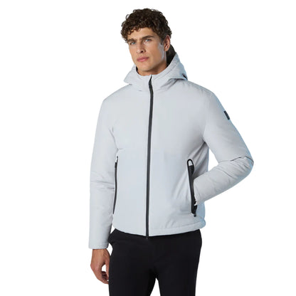 Giacca Hobart Uomo in softshell Grigio chiaro modello frontale