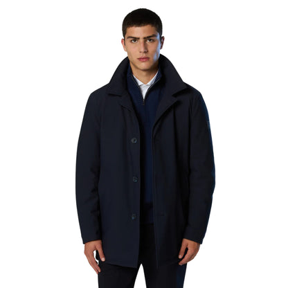 Trench Uomo North Tech imbottito Navy modello frontale