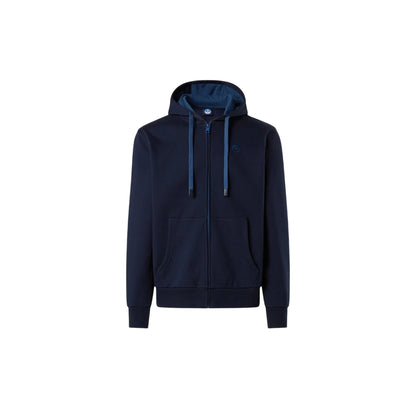 Felpa Uomo con cappuccio e logo ricamato Navy