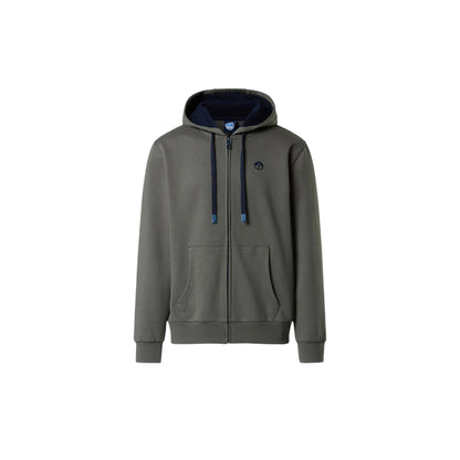 Felpa Uomo con cappuccio e logo ricamato Grigio