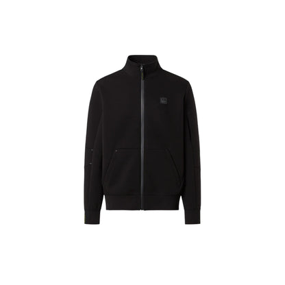 Felpa Uomo in scuba con zip impermeabile Nero