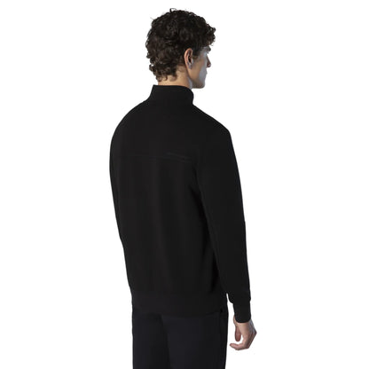 Felpa Uomo in scuba con zip impermeabile Nero modello retro