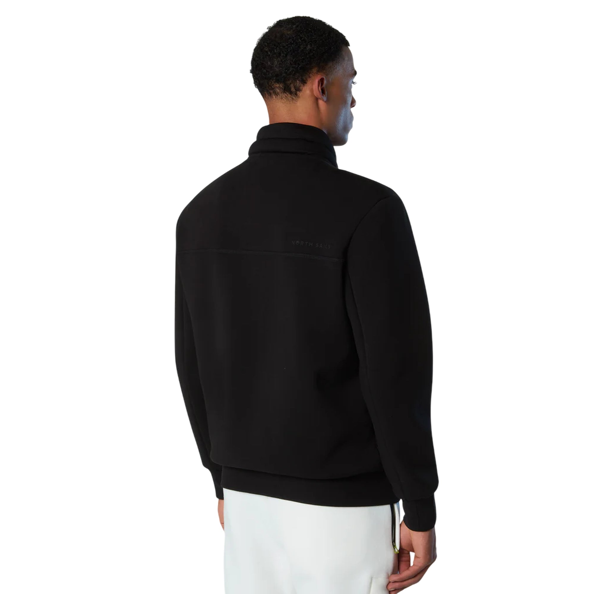 Felpa Uomo con inserto frontale trapuntato e collo alto