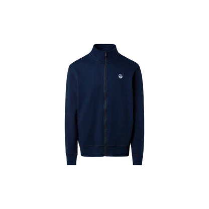 Felpa Uomo a collo alto con zip Navy