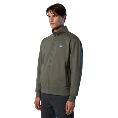 Felpa Uomo a collo alto con zip modello frontale